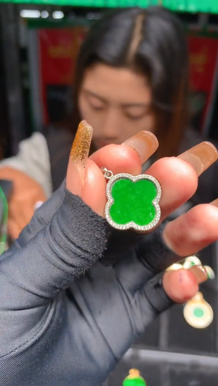 【闪购商品】定制翡翠银S925镶嵌48定制翡翠-多样性发货（发其一）