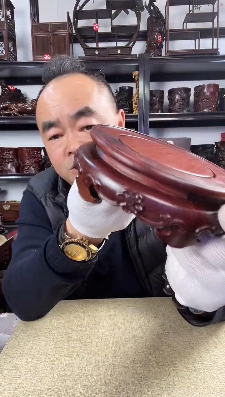 木老李红木工艺品737瑕疵