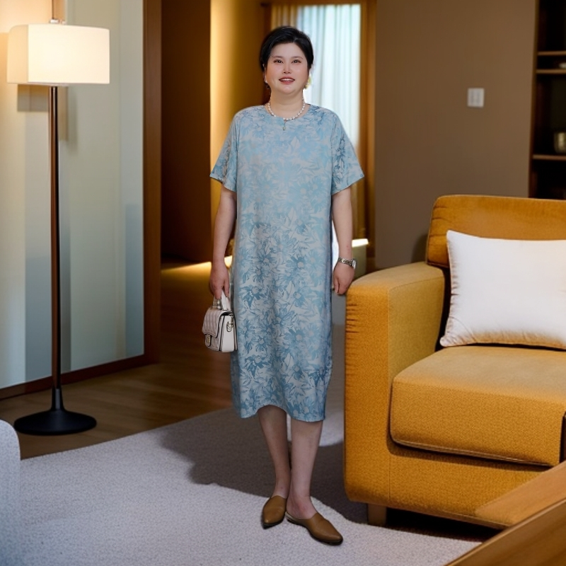 2025新款夏季女装高级感气质修身收腰高贵连衣裙54