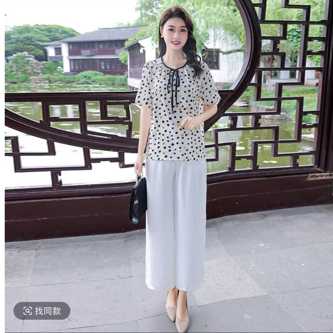 A166-印花碎花显瘦中老年女装纯色洋气大码常规款标准衬衫