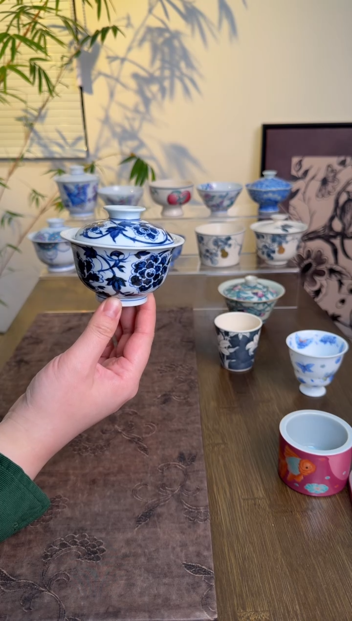 【闪购商品】景德镇手绘盖碗盖碗