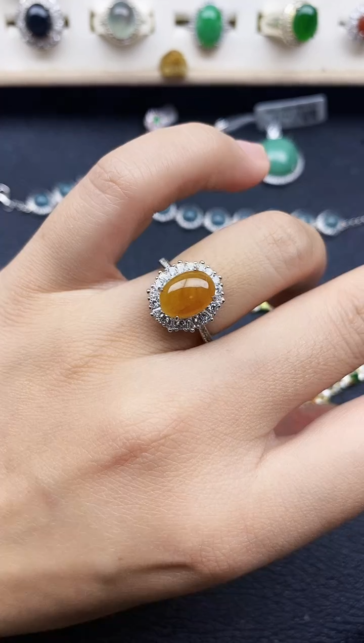 【闪购商品】翡翠戒指银S925镶嵌11111