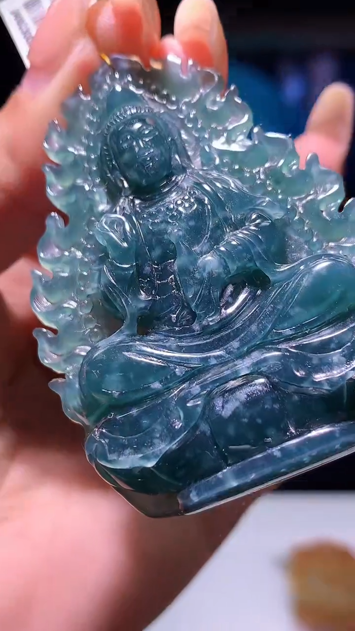 【闪购商品】定制翡翠未镶嵌1084xx-毛货挂件33