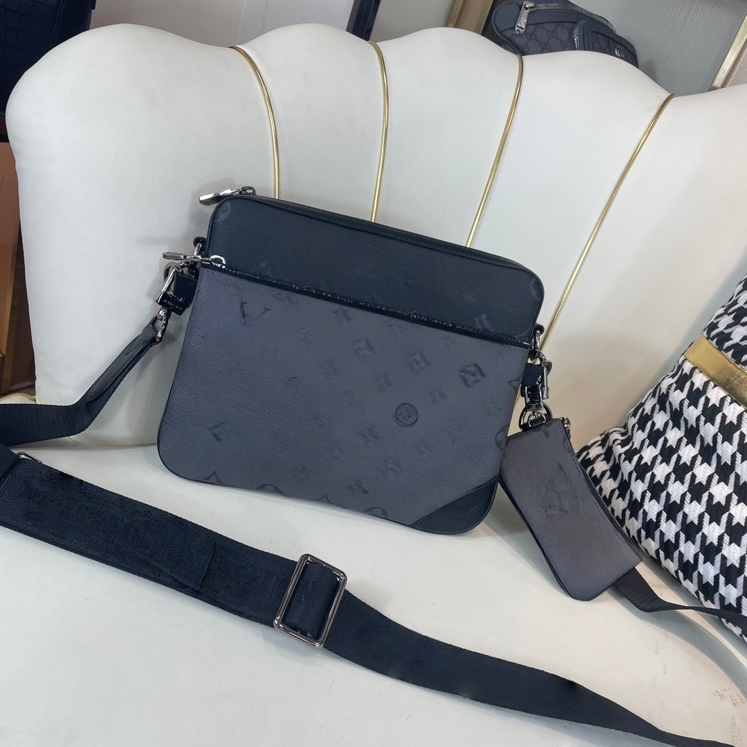 时尚男款欧美风商务方形韩版横款方形男士斜挎包