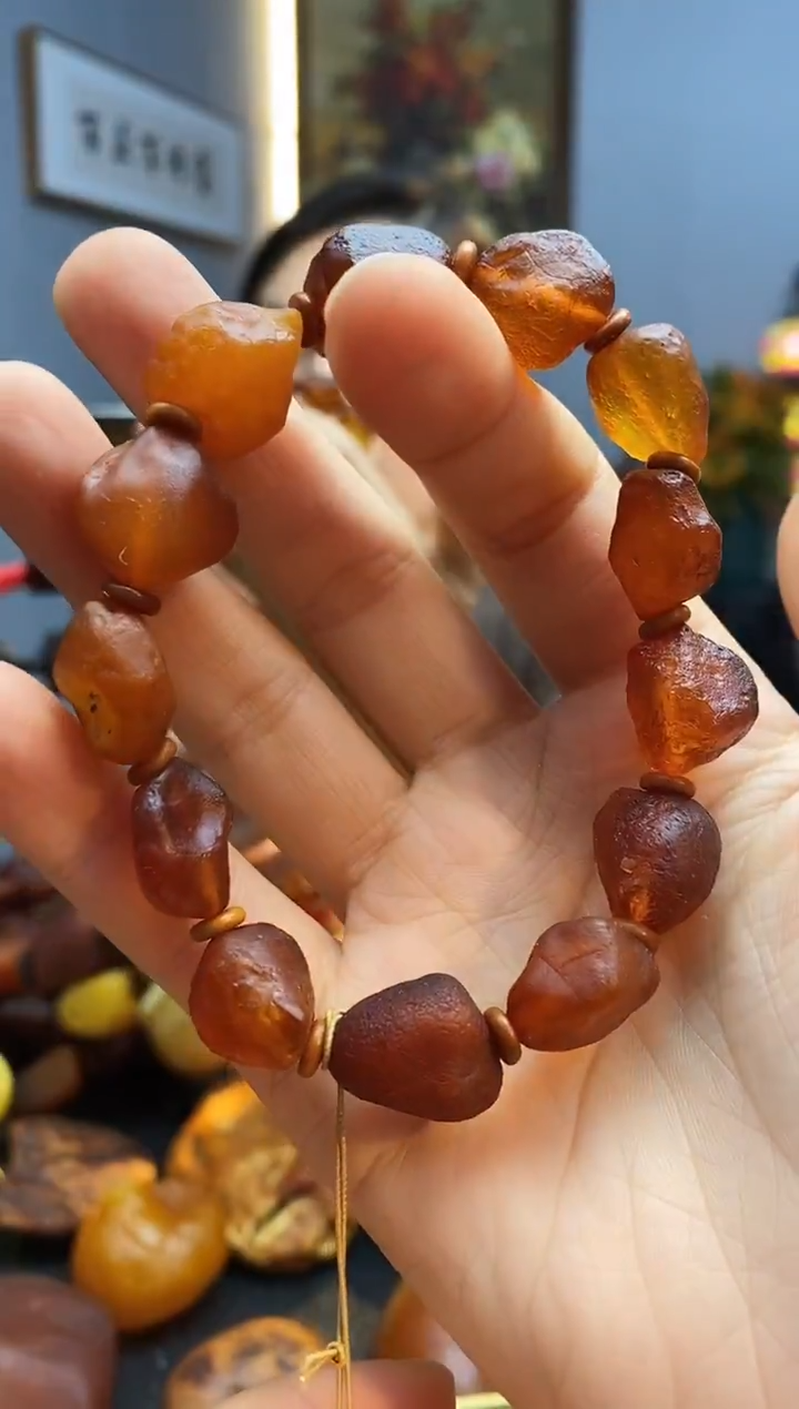 手链琥珀未镶嵌手串