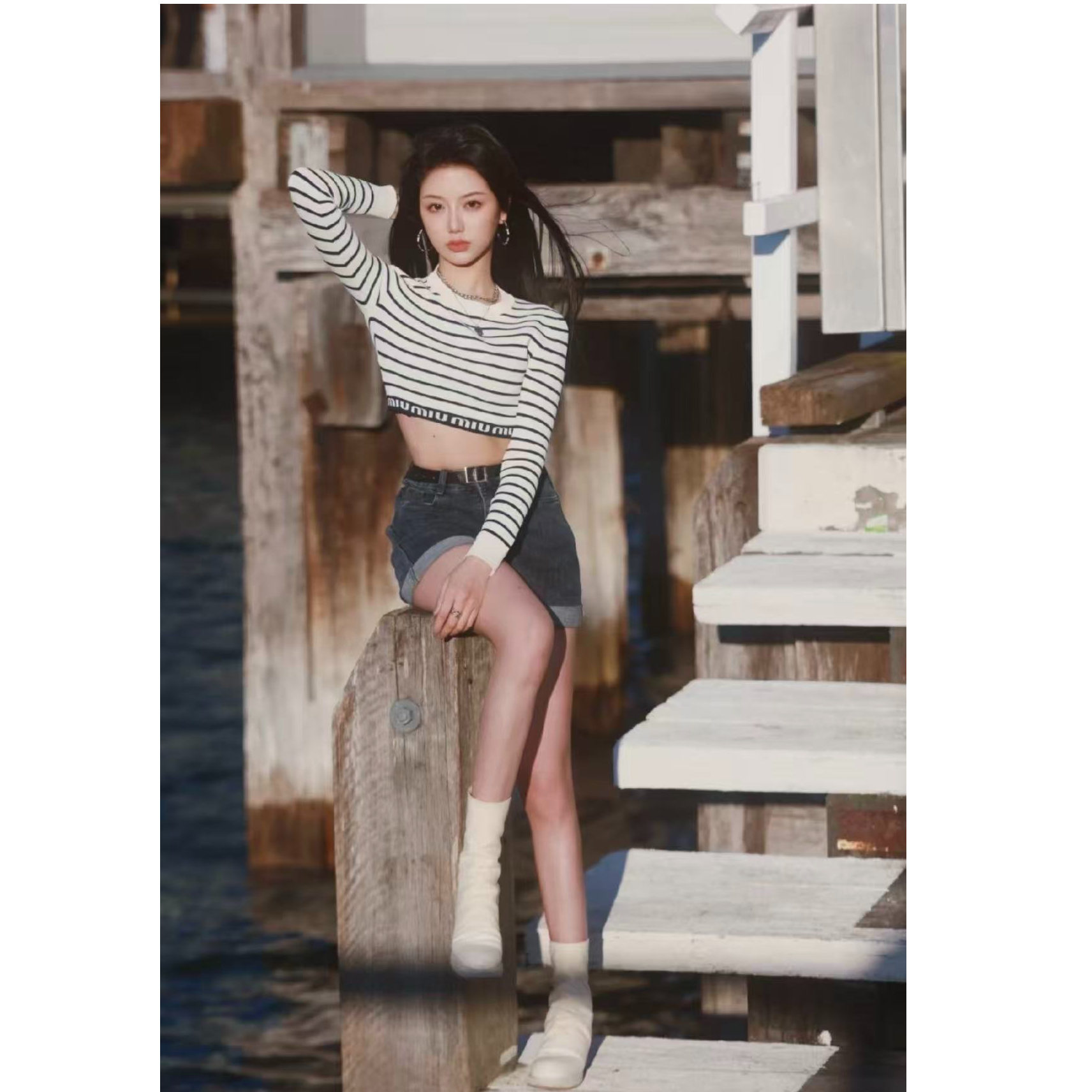 99新 MIU MIU/缪缪 双双臻选/ck80335/缪缪上衣/38