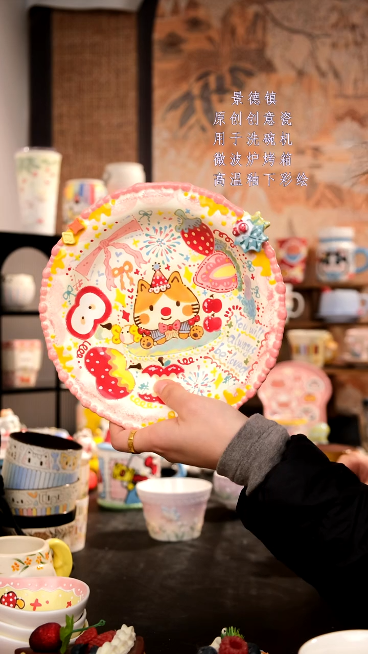 摆件陶旺的可以陶瓷手工手绘设计师款