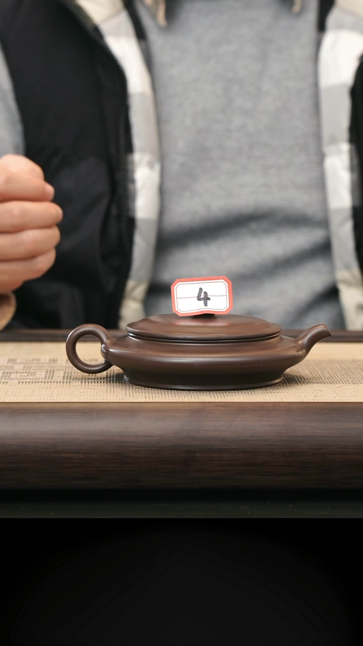 茶壶紫砂4号虚扁
