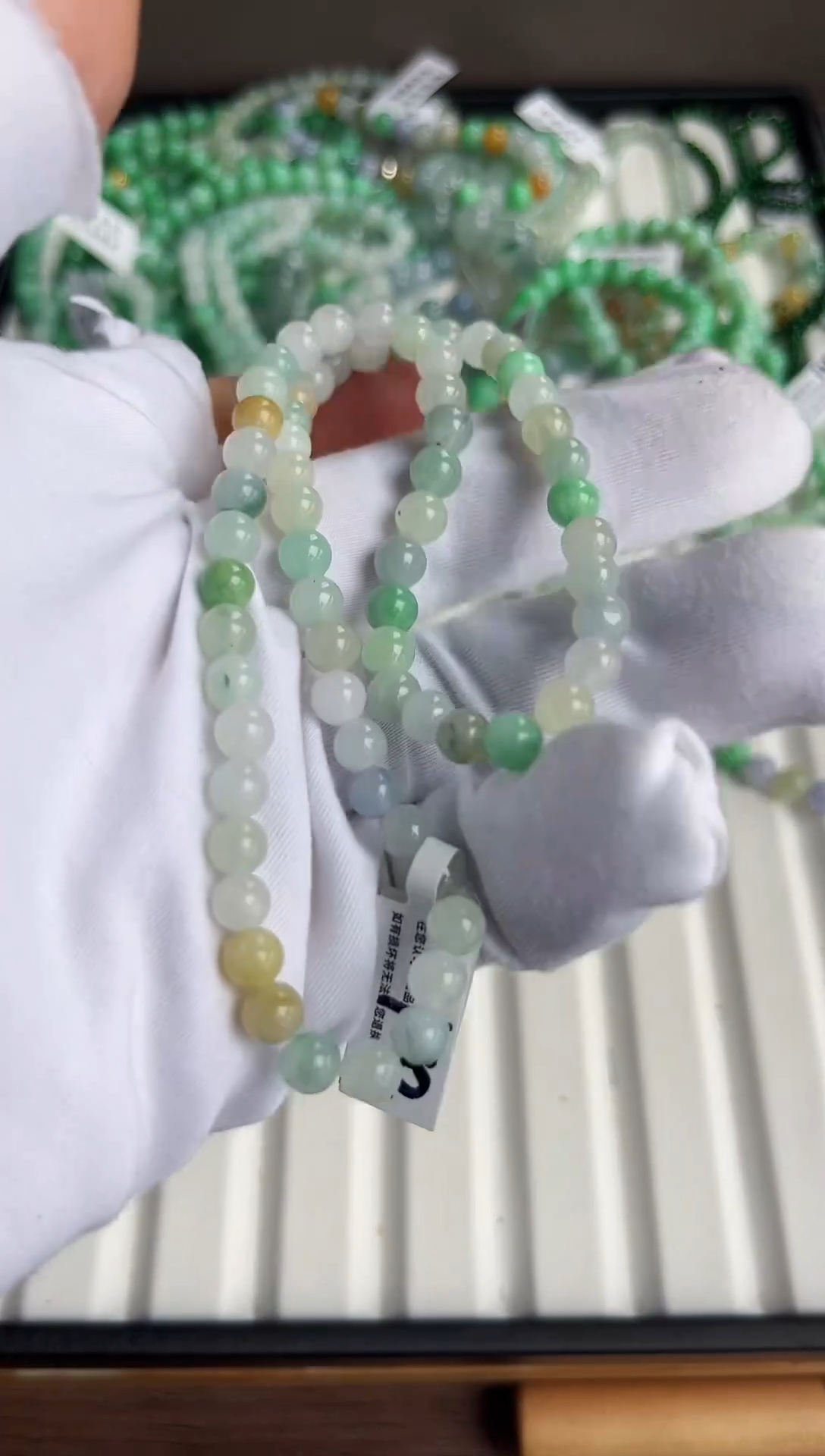 散珠翡翠翡翠手串卡6+  多样性发货