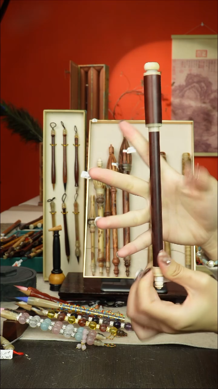 128号闪孤品高货毛笔链接 清水试笔 蘸墨不退