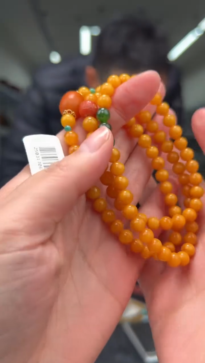 琥珀颈饰未镶嵌项链