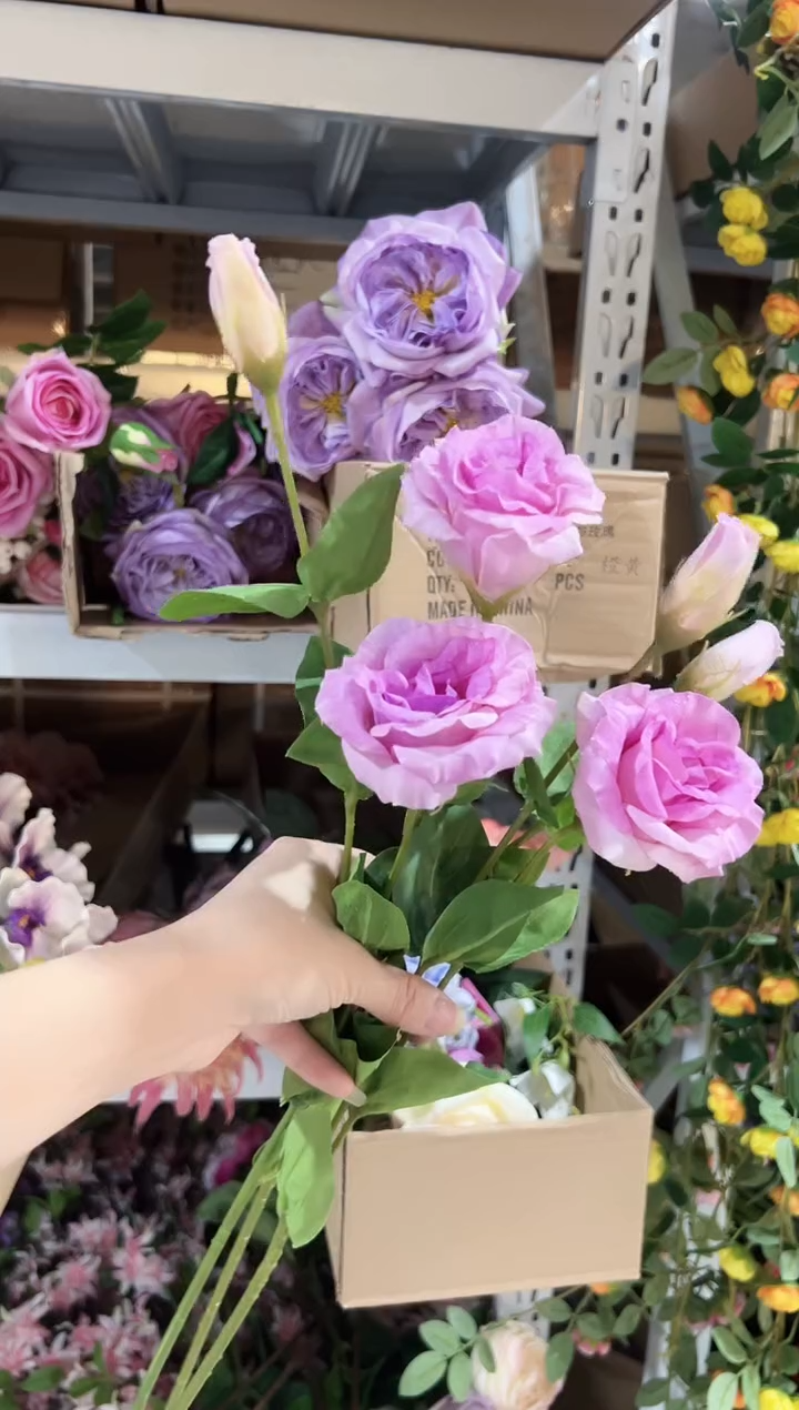 3枝紫色手感保湿桔梗