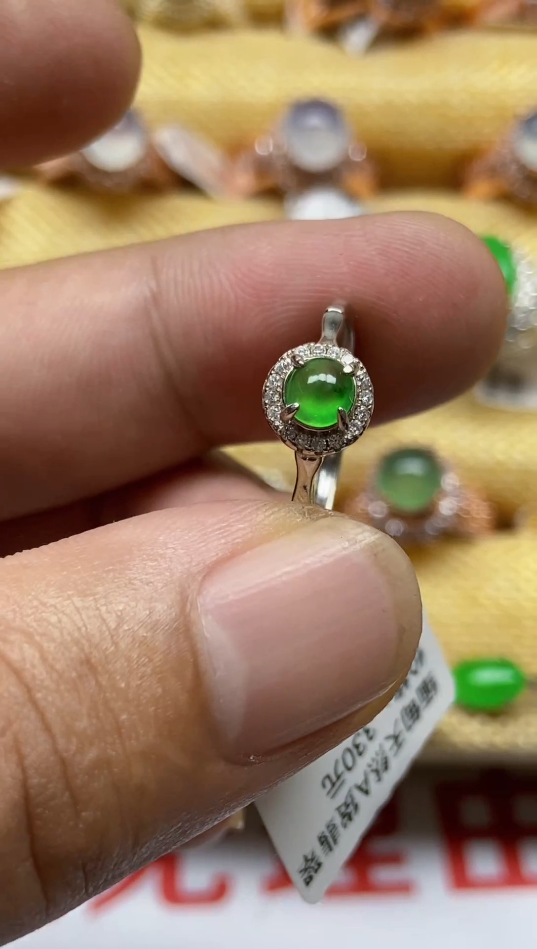 【闪购商品】翡翠戒指银S925镶嵌0000