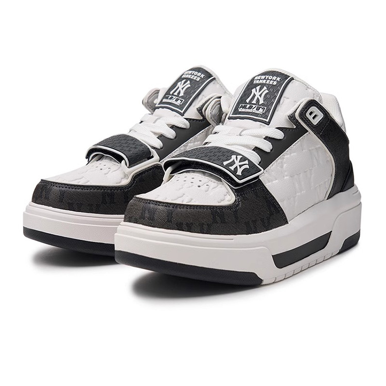 MLB男女情侣复古老花中帮学长鞋印花运动休闲24春夏新款3ASXCMM4N