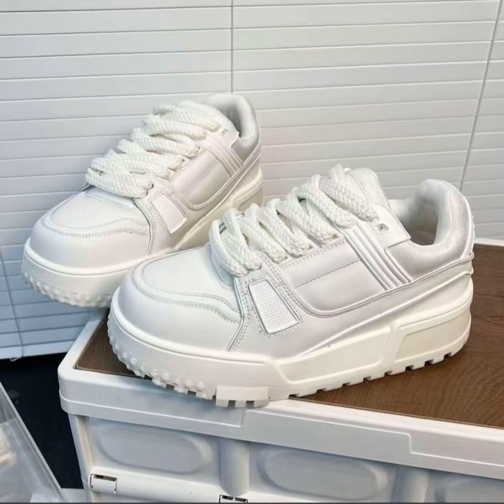 雷雷2024冬季舒适新款时尚显高系带百搭休闲鞋F7179