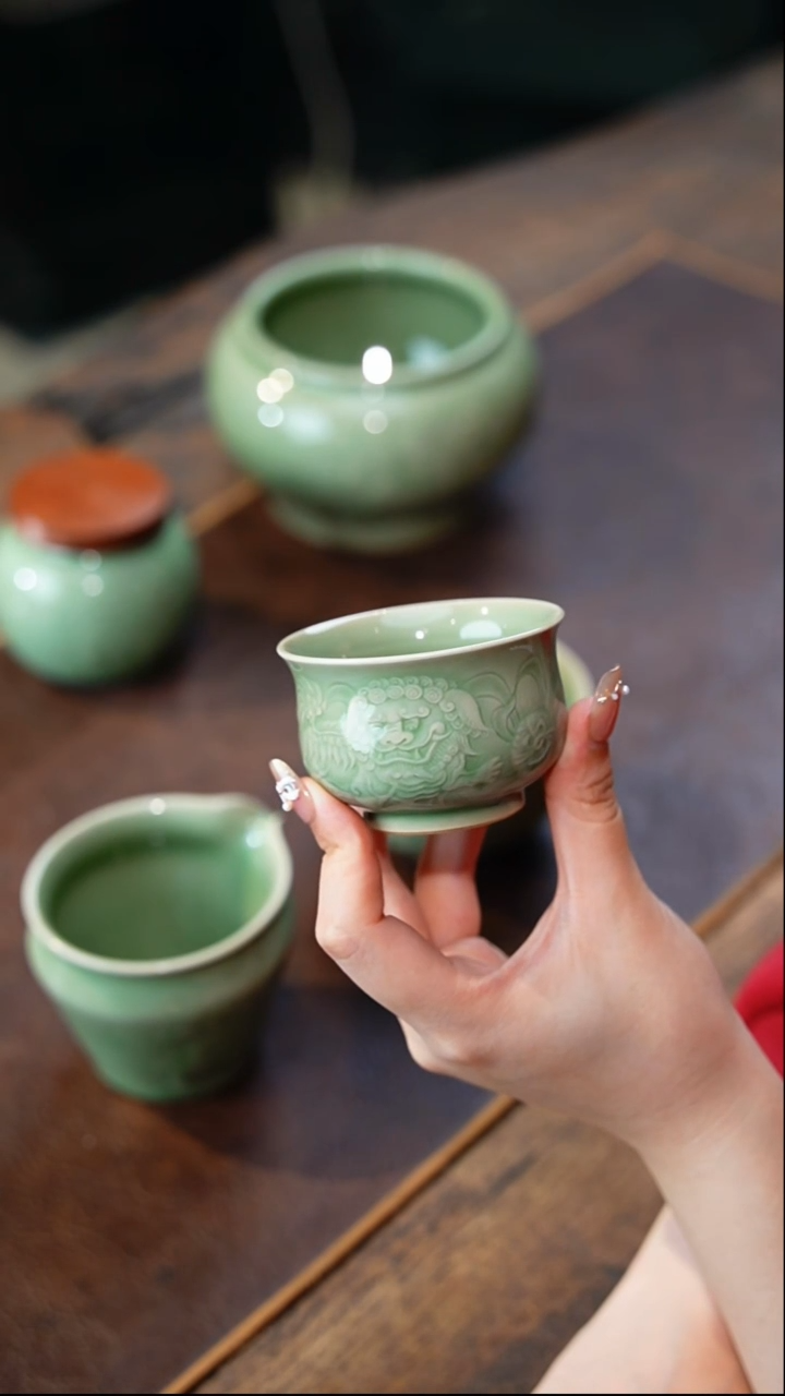【闪购商品】瓷片廖道剑 狮来运转 主人杯