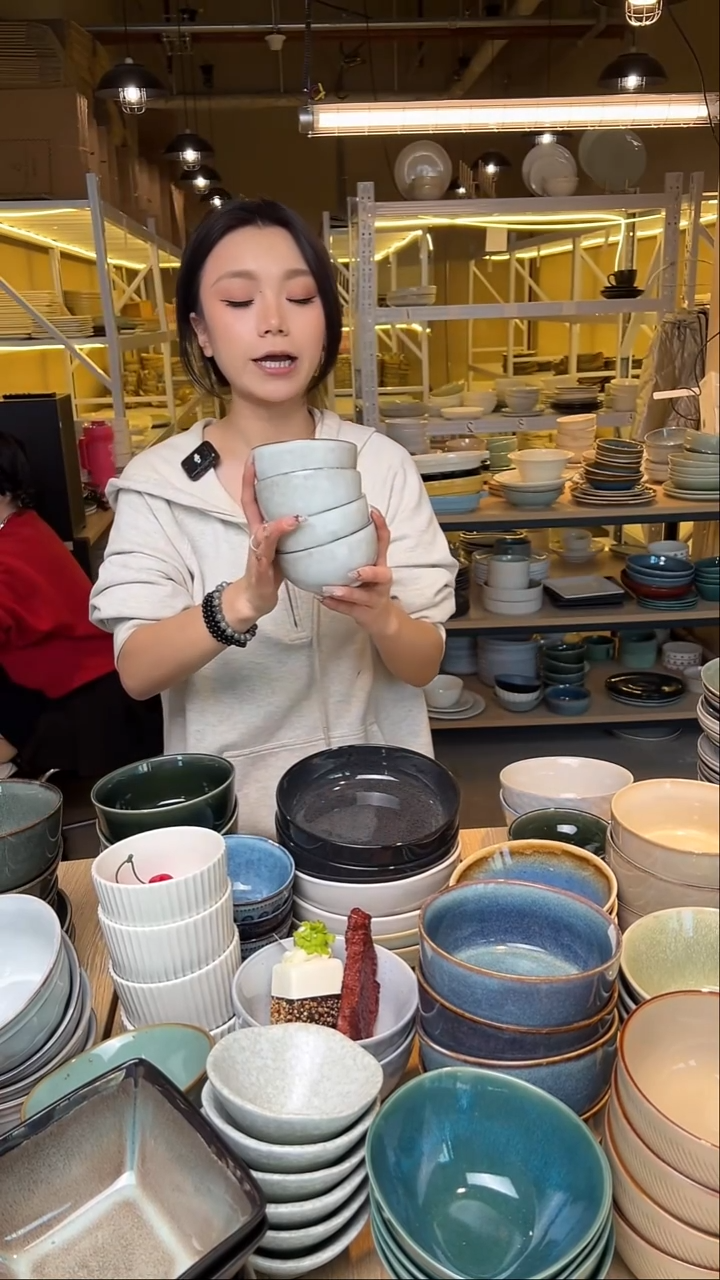 瓷146【瑕疵】外贸尾货窑变釉下彩