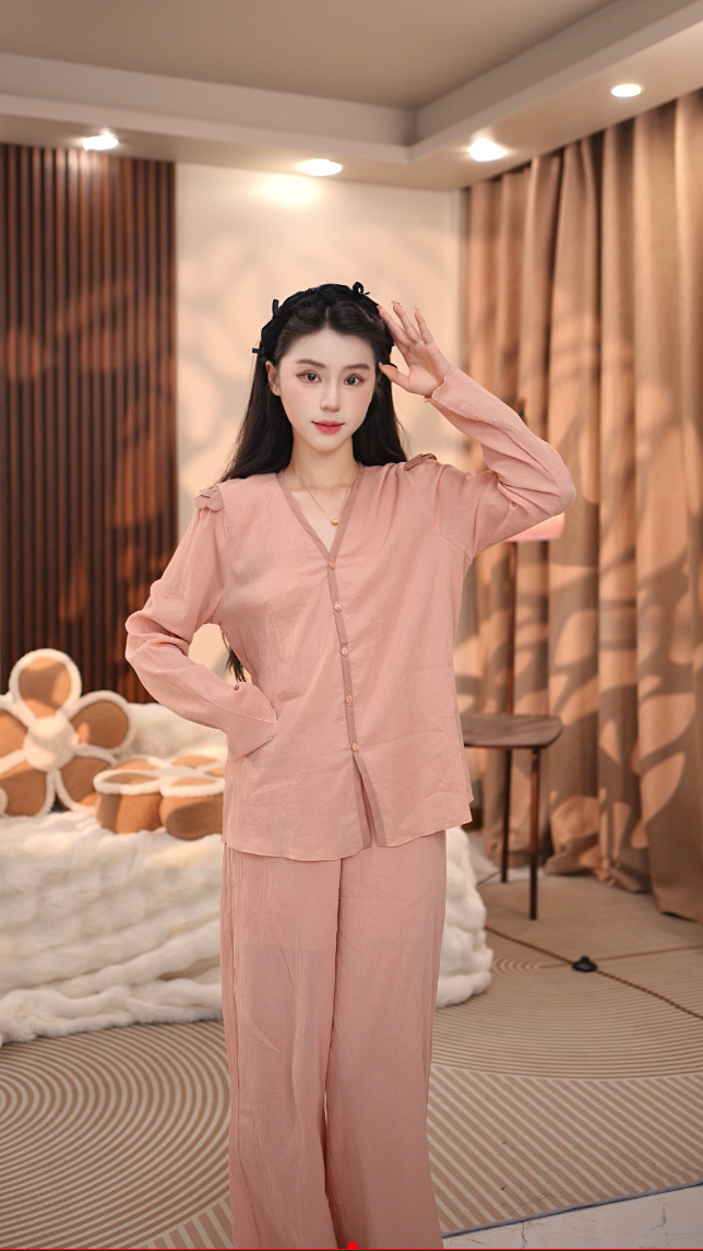 【琉璃】春季长袖气质时尚宽松舒适休闲夏季家居服