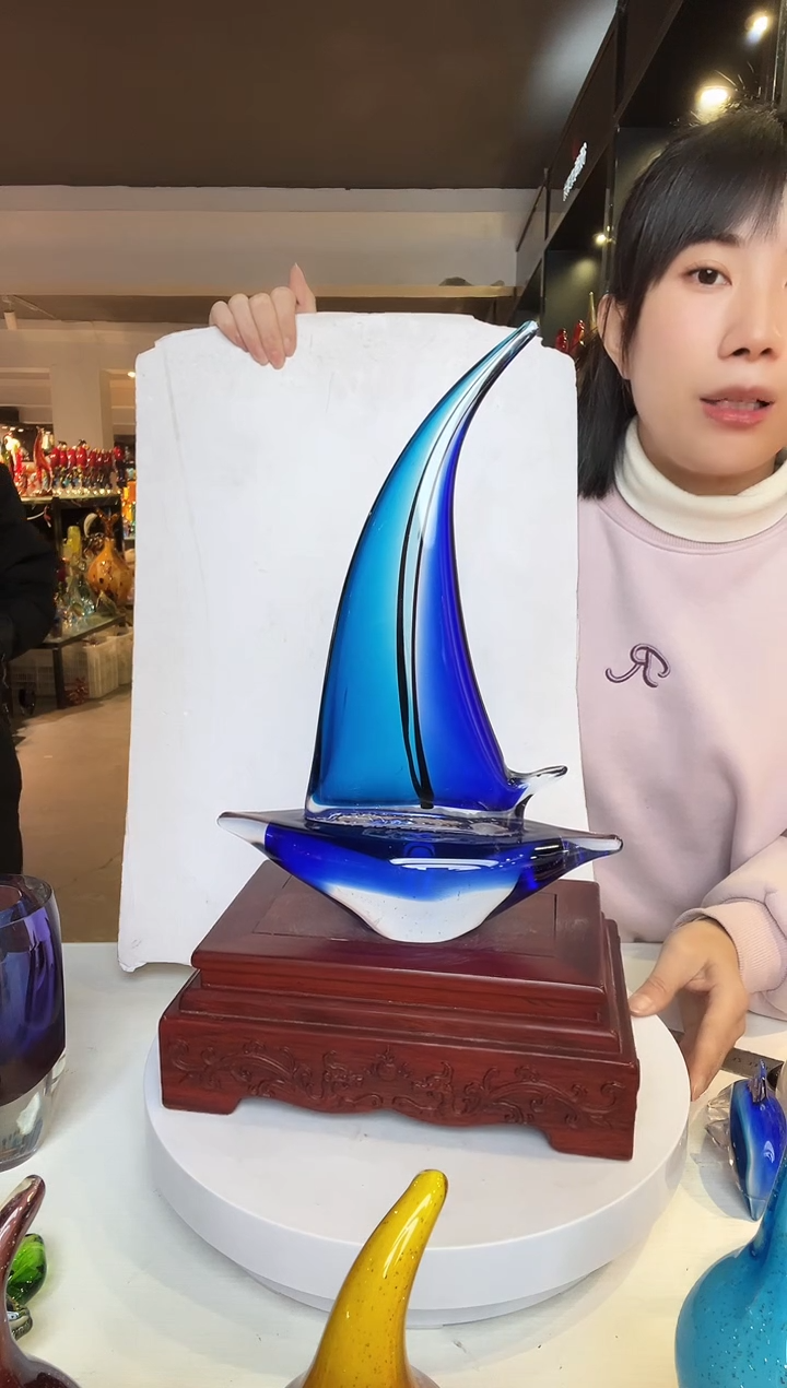 【闪购商品】茶盏琉璃摆件家居摆件