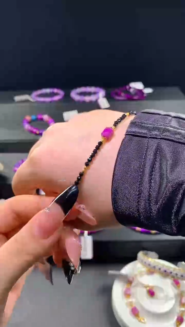 苏纪石（舒俱来）18K金镶嵌.手链