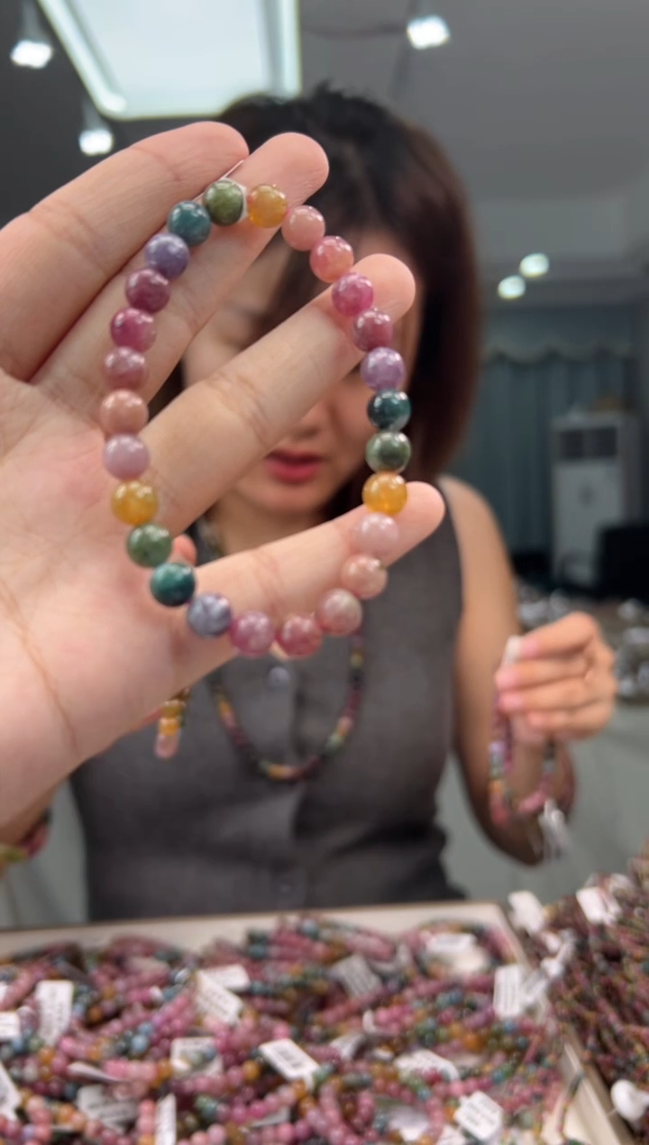 未镶嵌手串碧玺碧玺单圈/多样式发一7mm+