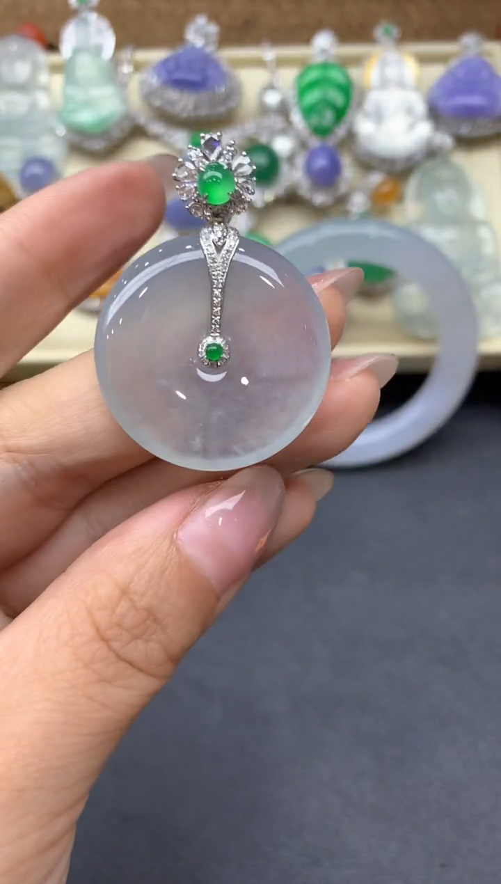【闪购商品】翡翠颈饰18K金镶嵌478-中国好珍宝