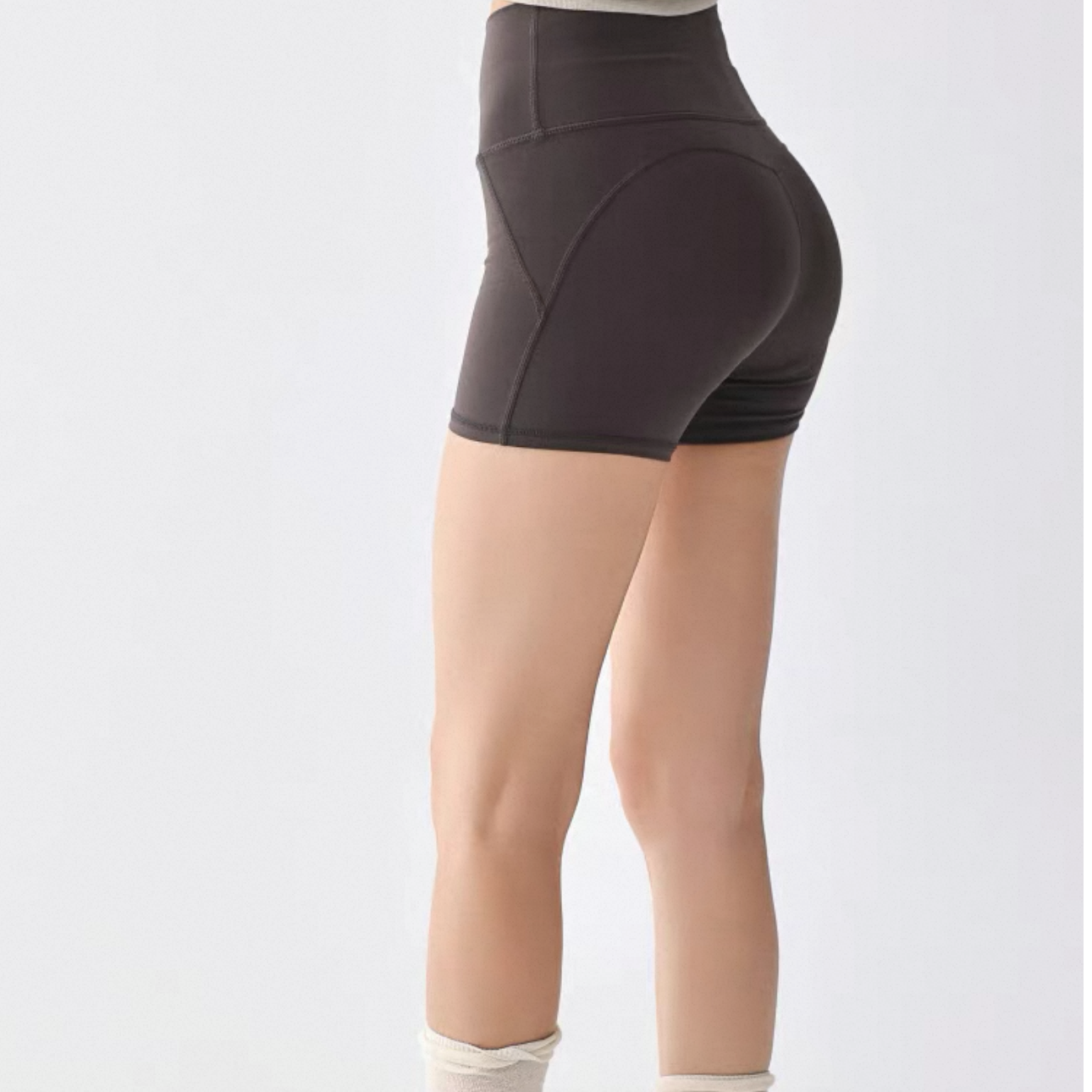 L*U高腰提臀瑜伽女速干跑步普拉提训练运动短裤健身二分裤