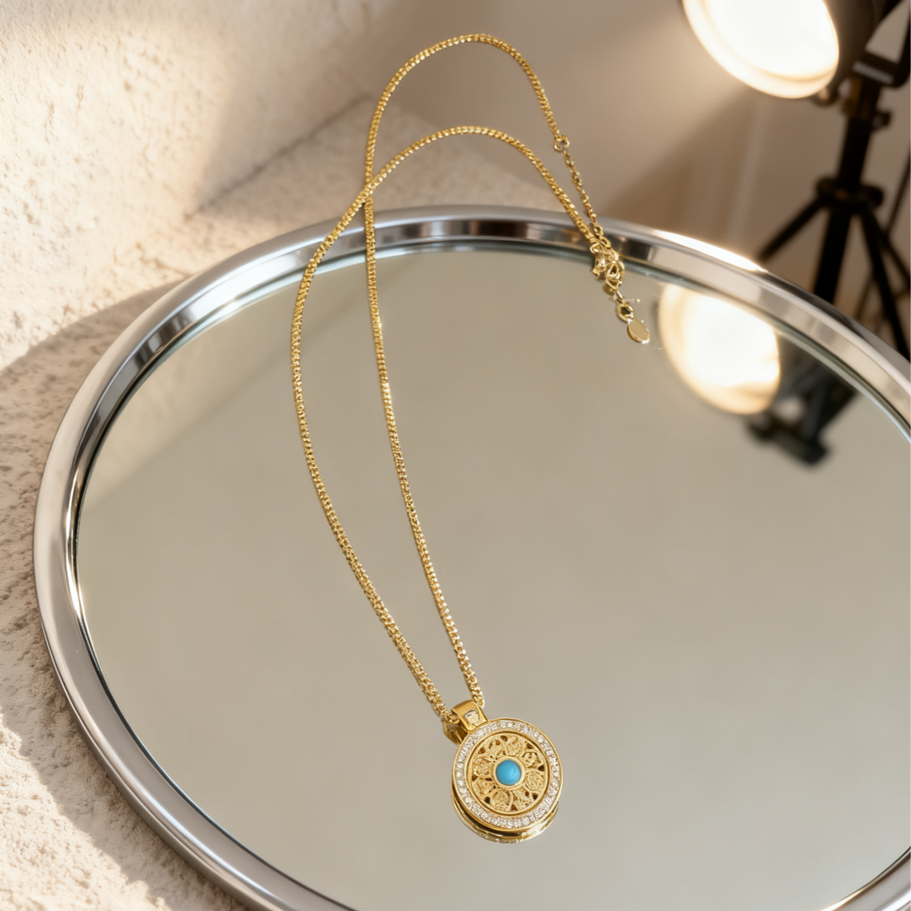 【越美丽】-罗盘-V金意大利精工质感高级可旋转xmx2620