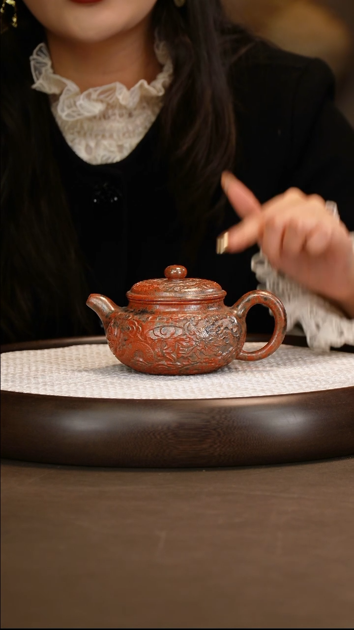 赵丽娟 仿古 南红金砂 320c/盖杯