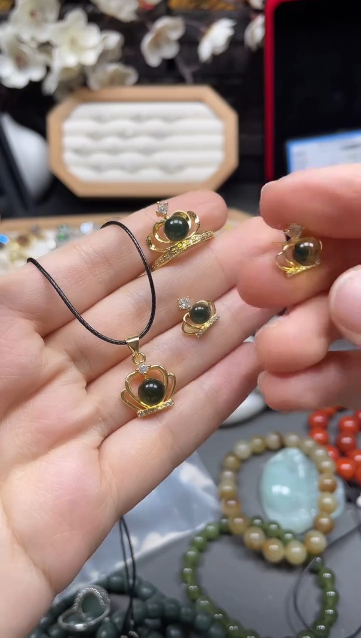 未镶嵌蓝珀戒指多样性发货拍一发一