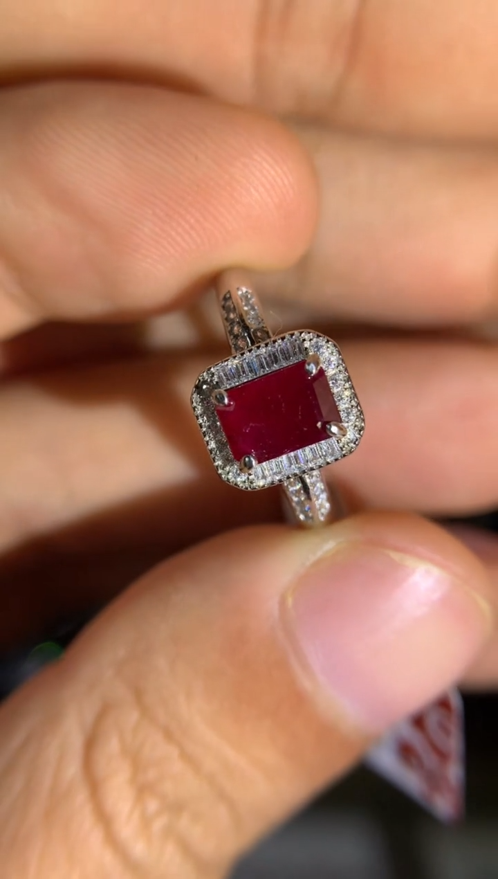 【闪购商品】红宝石戒指银S925镶嵌活口