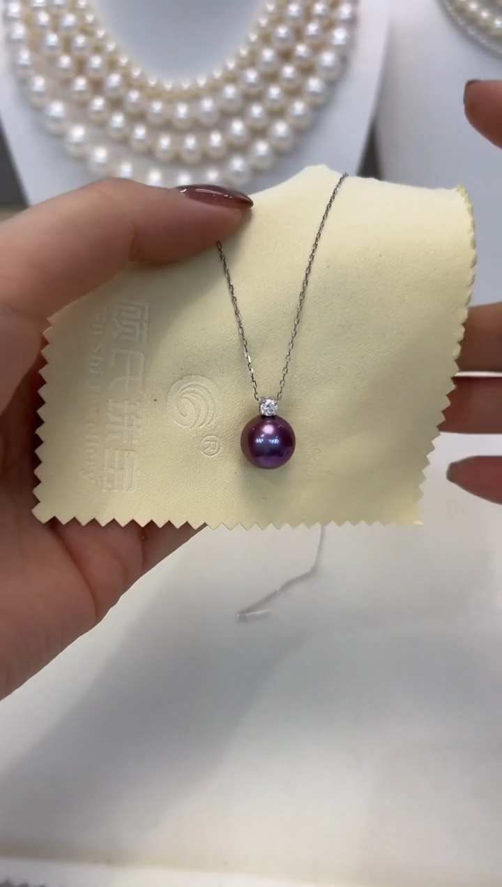 【闪购商品】淡水珍珠吊坠(赠链)银S925镶嵌有核彩戴妃吊坠