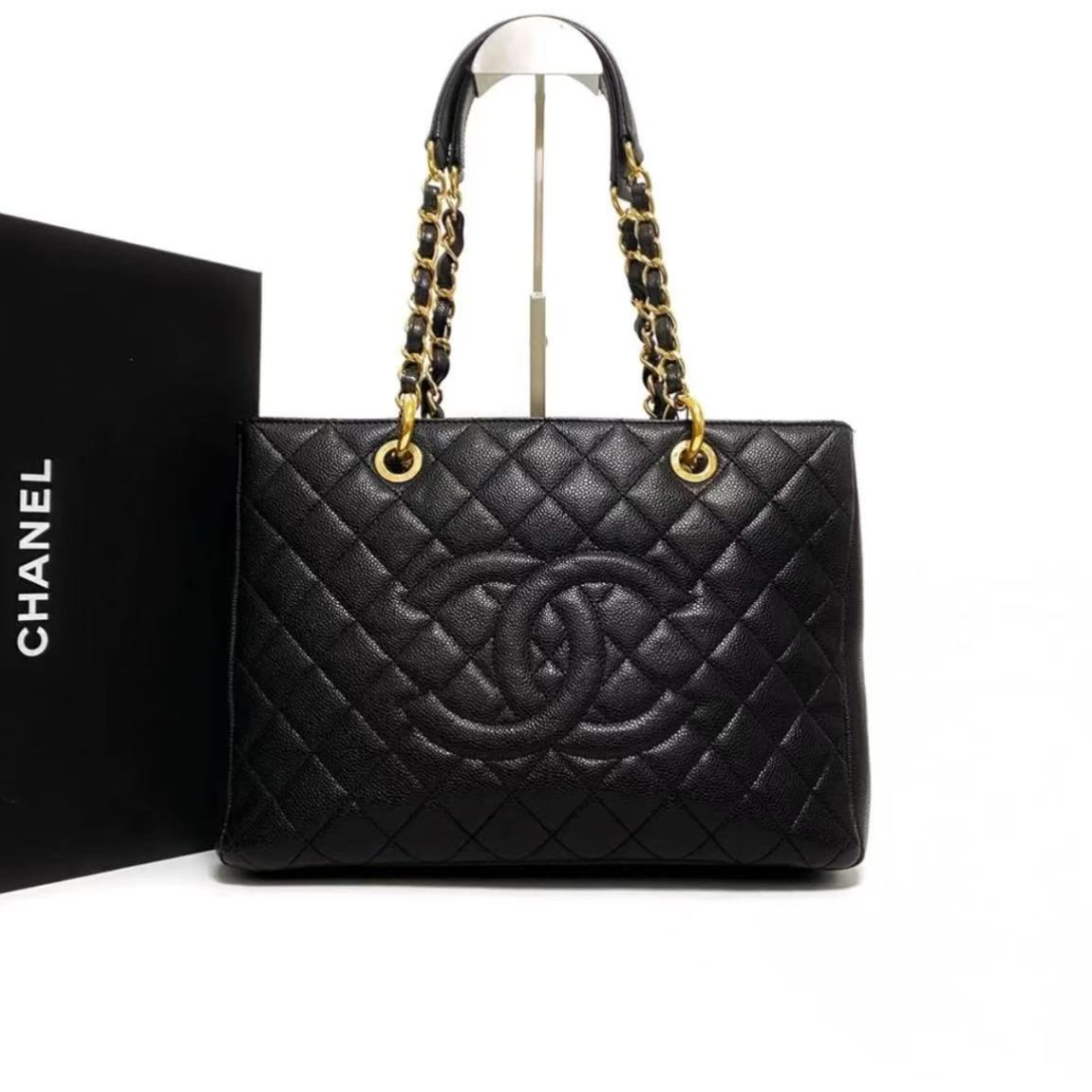 95新 Chanel/香奈儿 玺越奢品 CHANEL香奈儿黑金gst包LM3310