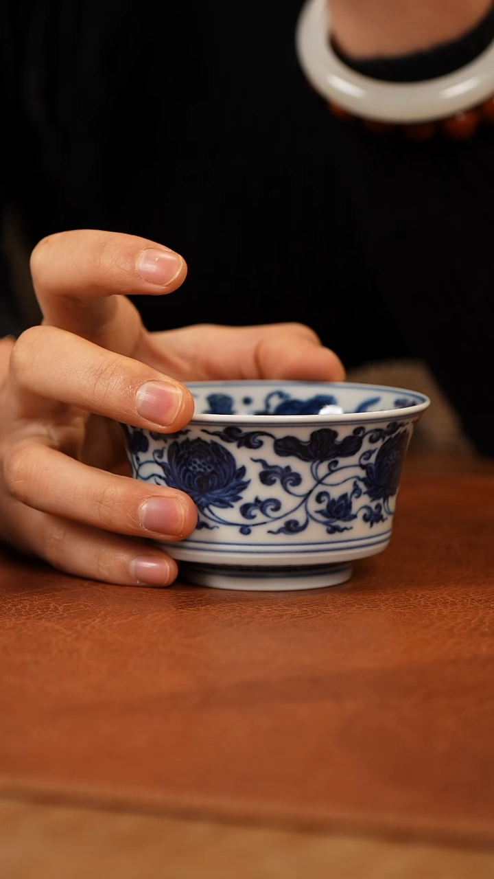 【闪购商品】杯丰雅赏玩马蹄鱼藻缠枝莲