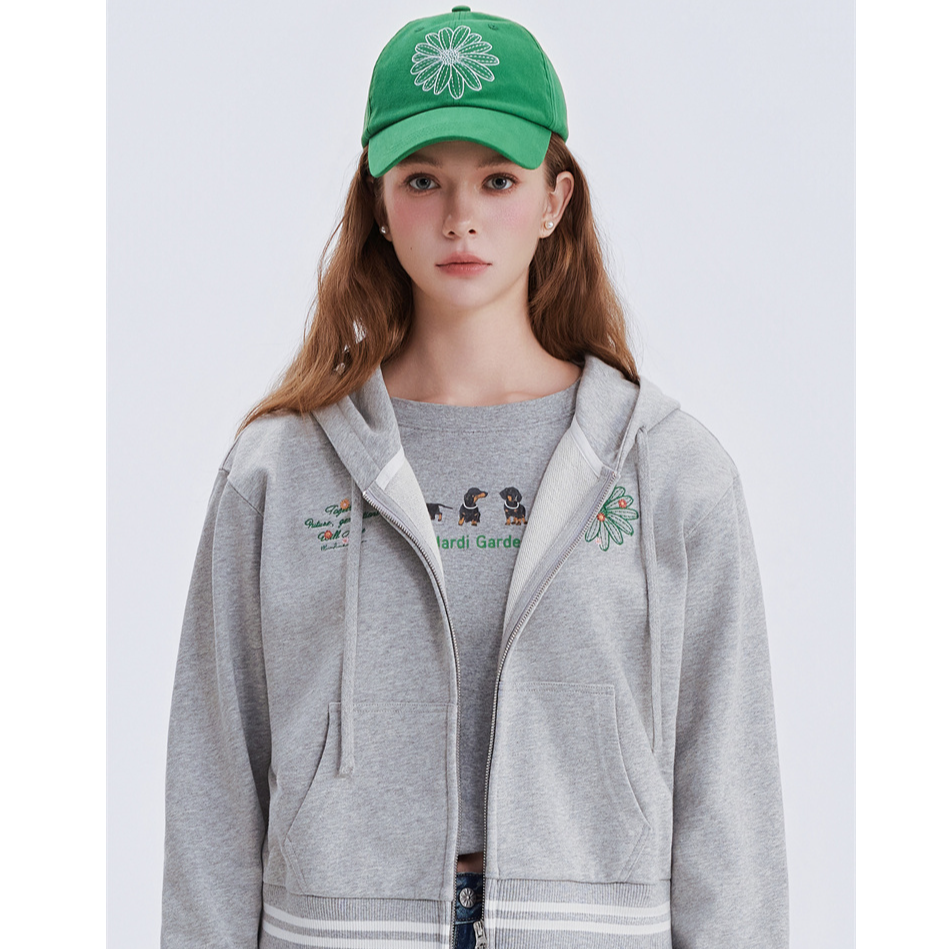 Mardi【经典雏菊】早秋新款数码印花长袖宽松圆领25款开衫衫T恤秋季
