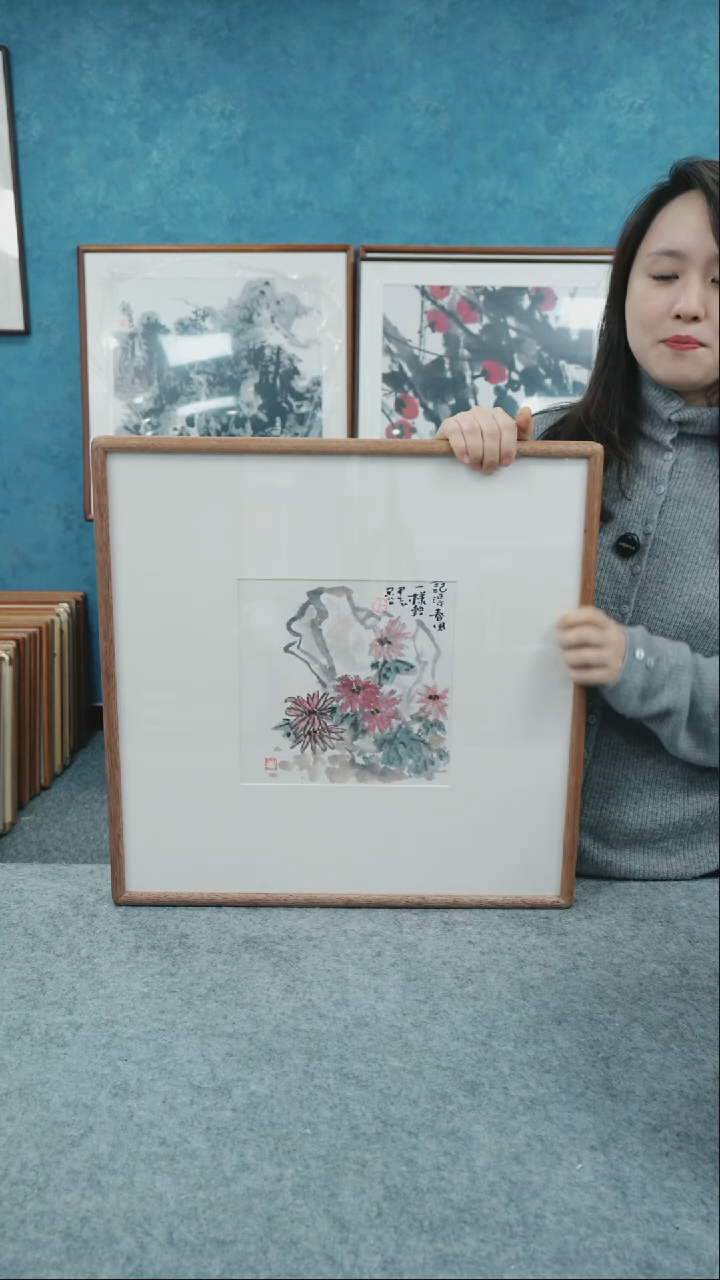 【闪购商品】国画50*50本土老师带框花鸟