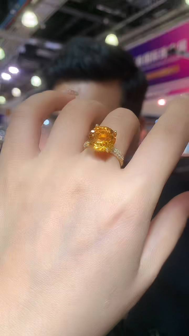 银S925镶嵌戒指水晶【宝石世家严选】