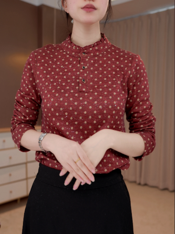 Y295新款秋冬圆领高端小衫套头时髦长袖上衣打底衫女