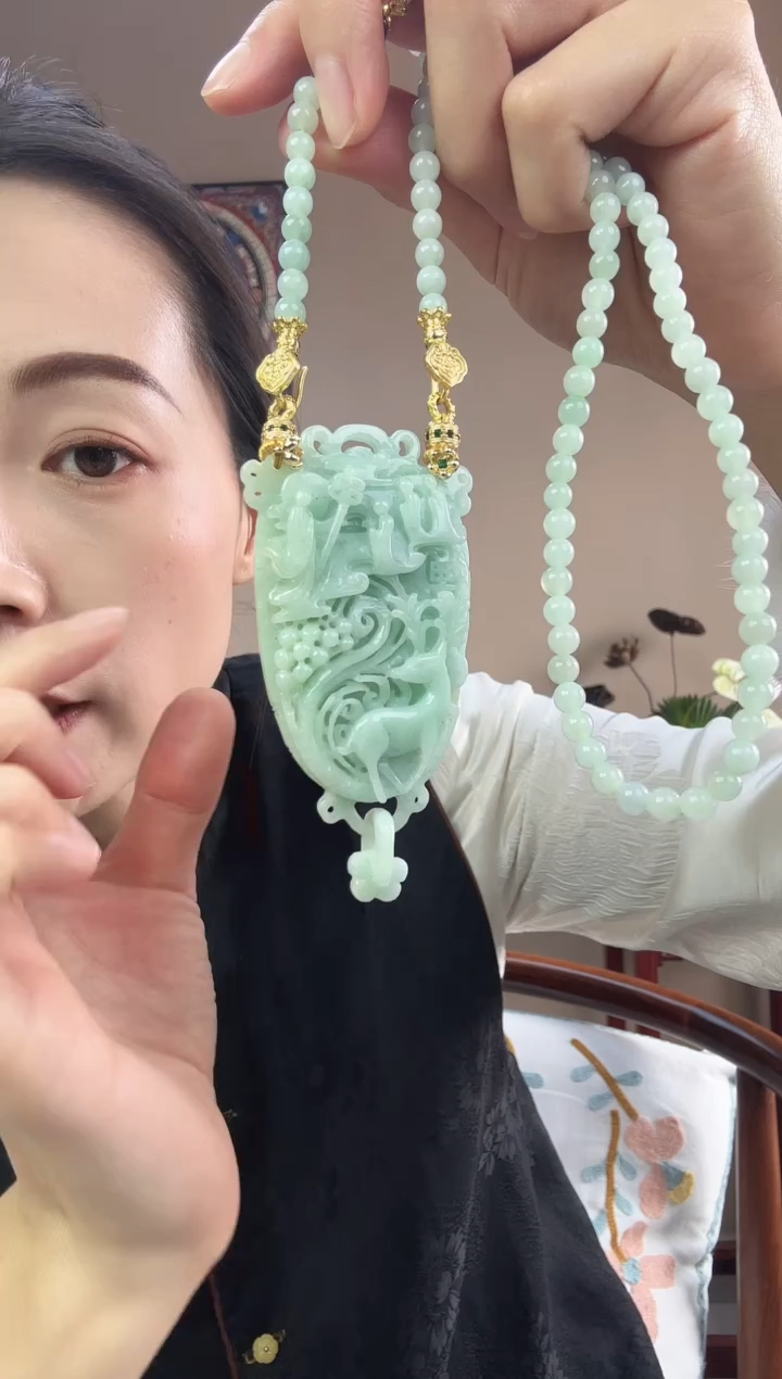 【闪购商品】翡翠颈饰未镶嵌国风原创