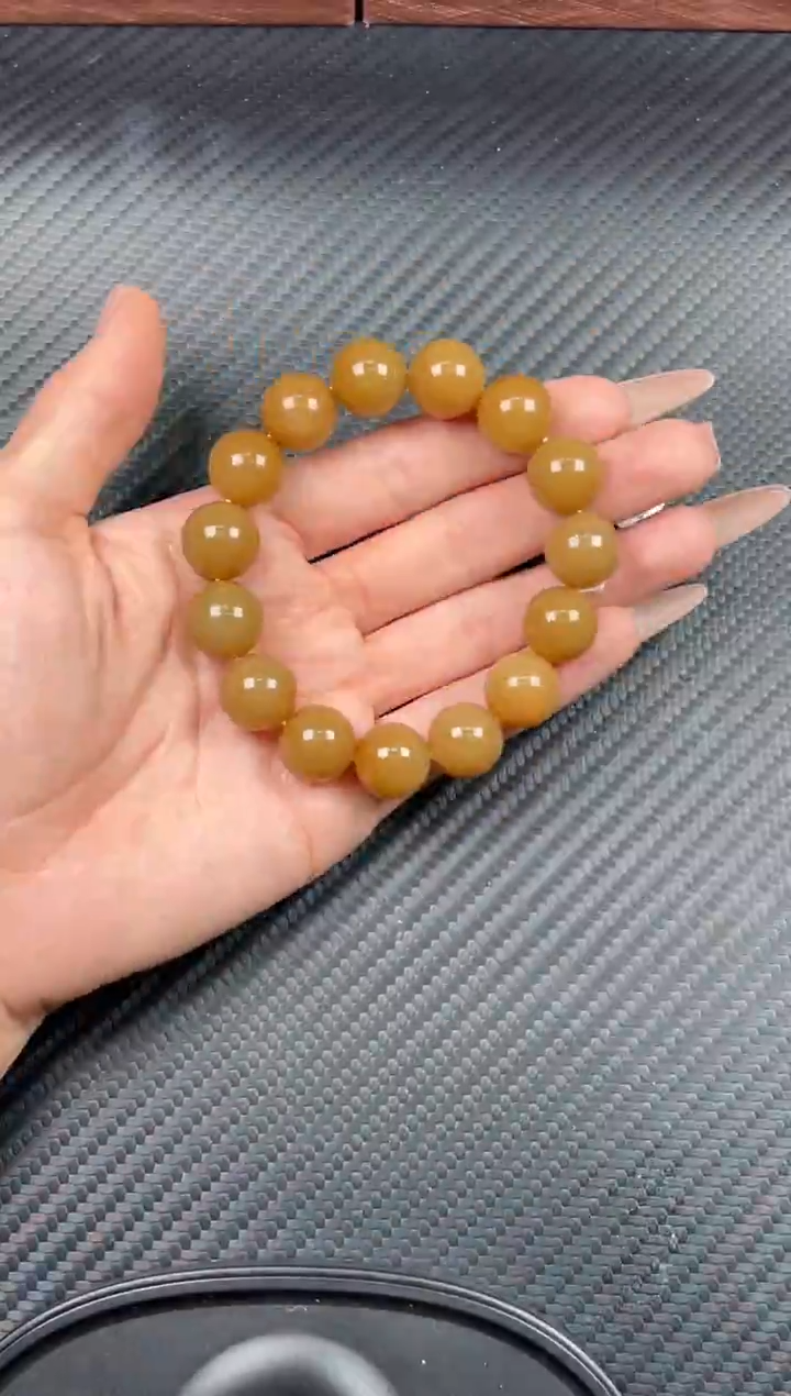 未镶嵌手串和田玉若羌微色差卡14