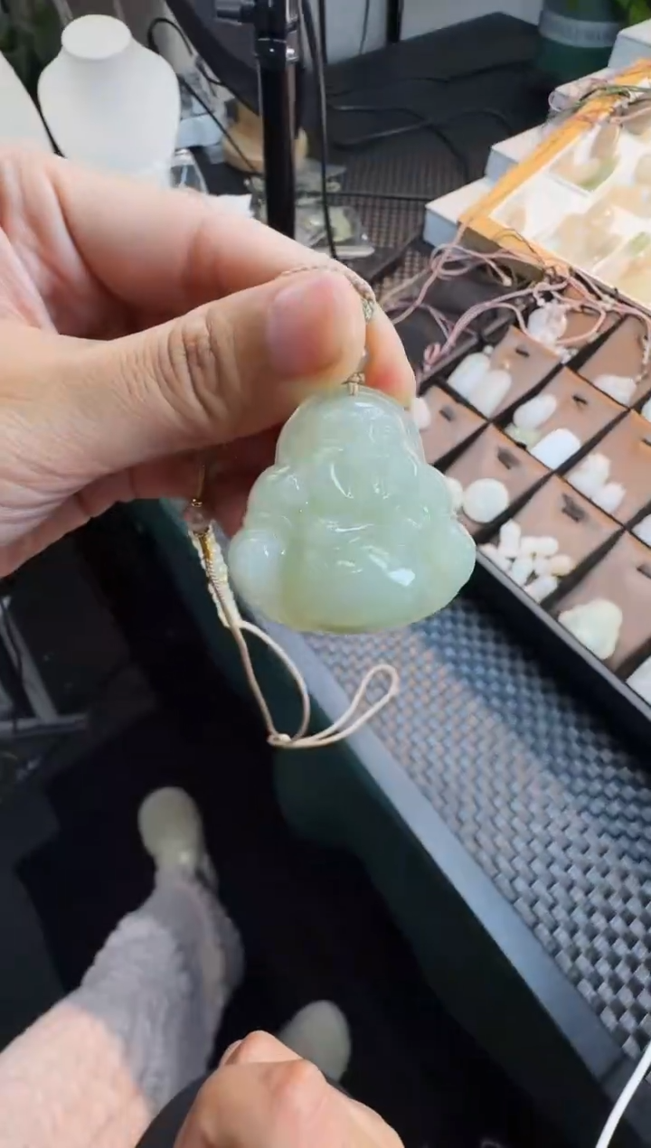 【闪购商品】和田玉颈饰未镶嵌35高冰佛公