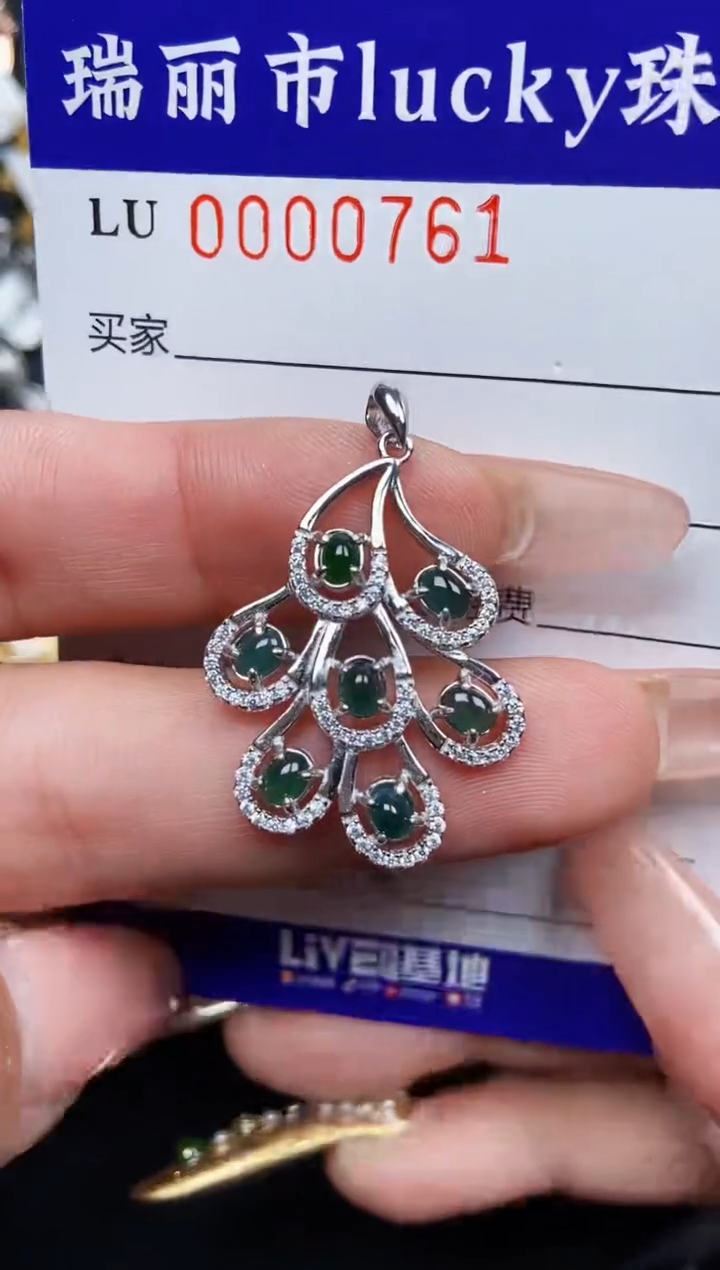 【闪购商品】翡翠颈饰银S925镶嵌0761