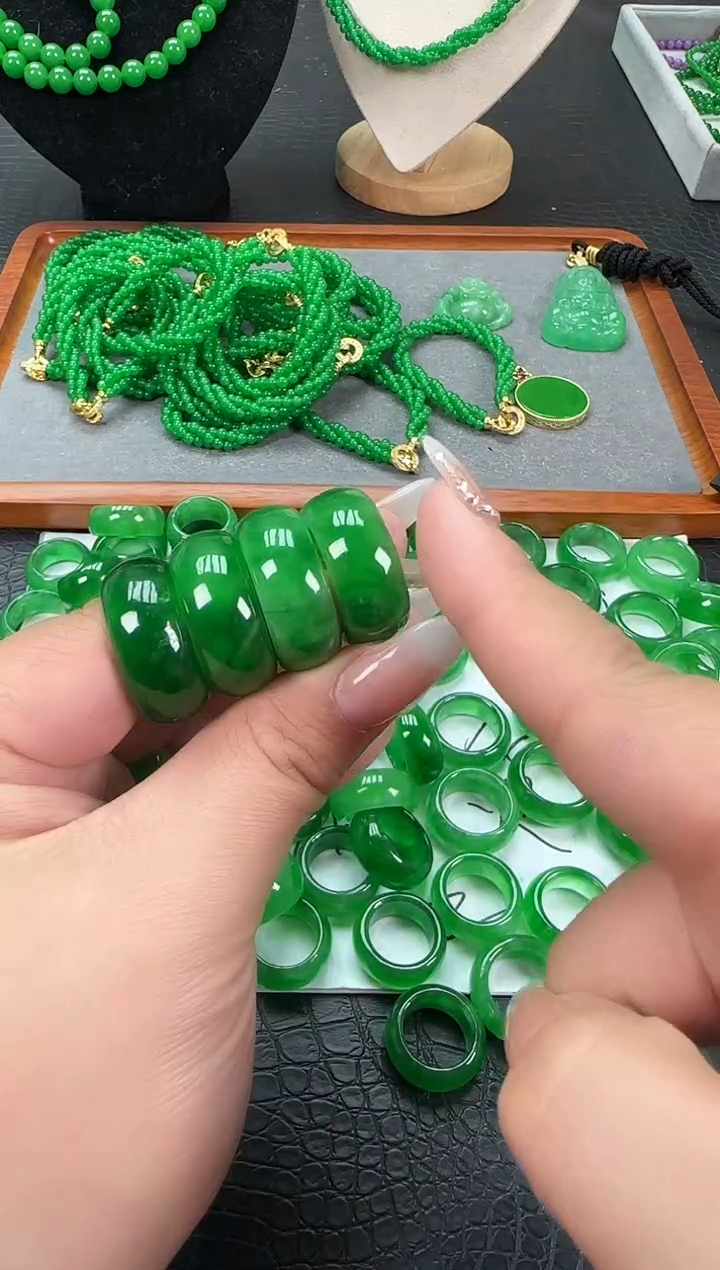 未镶嵌翡翠耳饰16-21 戒圈下单备注尺寸  无备注随机发