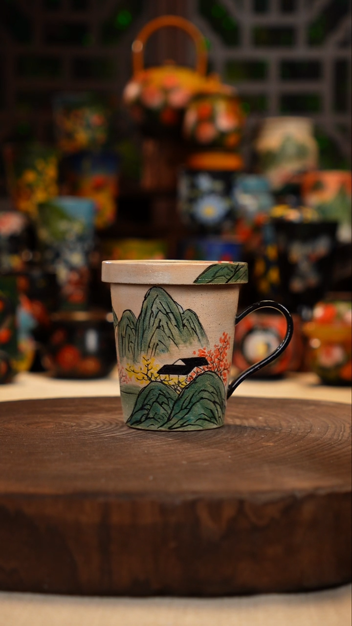 油画   釉下彩   杯子