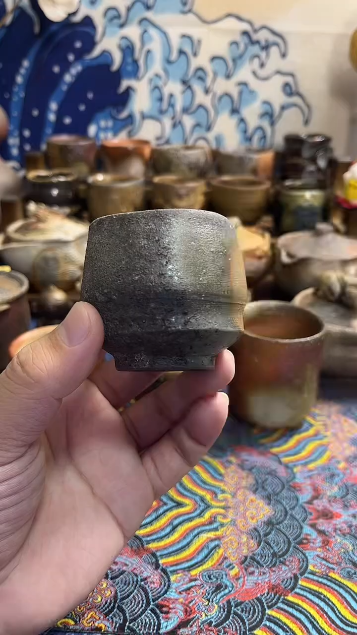 小*主人杯日式备前烧茶具茶周边