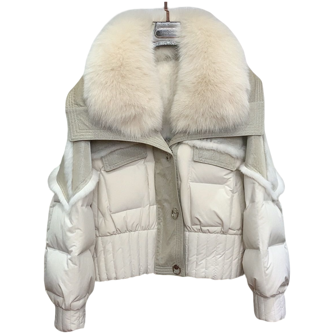 设计师4号女士短款轻奢风气质白色韩版保暖秋冬冬季外套时尚减龄