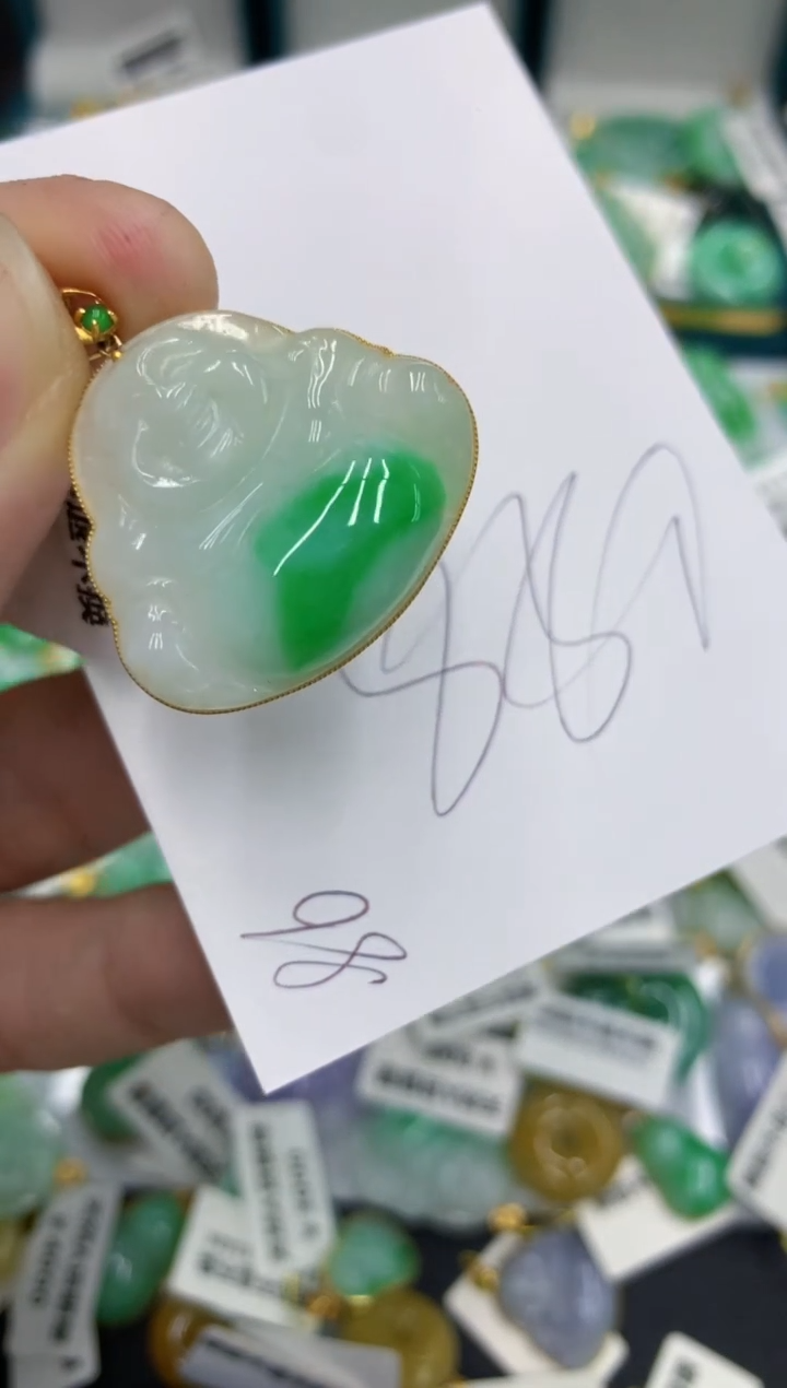 【闪购商品】翡翠颈饰18K金镶嵌号链接111111