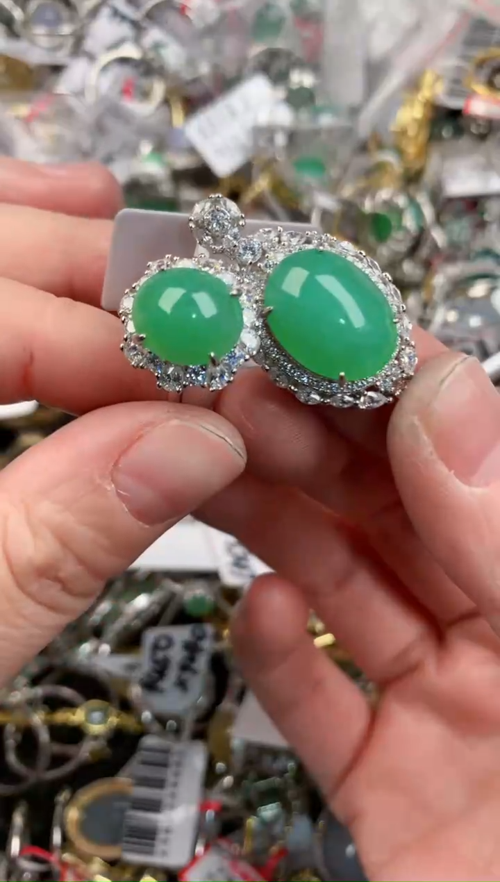 银S925镶嵌戒指翡翠11               1