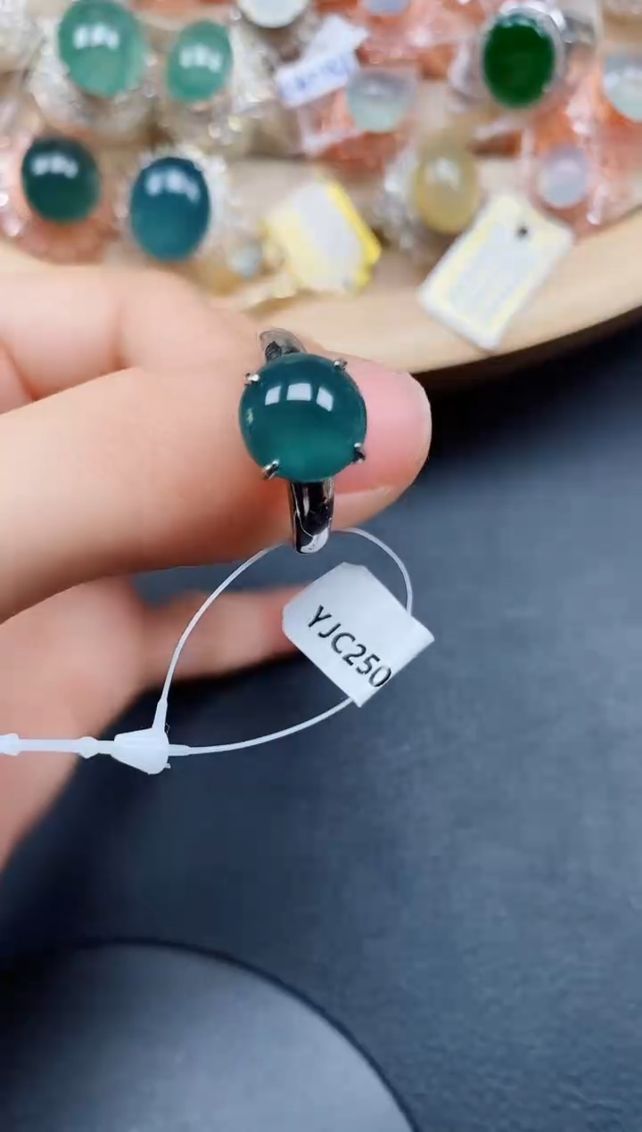 【闪购商品】翡翠戒指银S925镶嵌翡翠