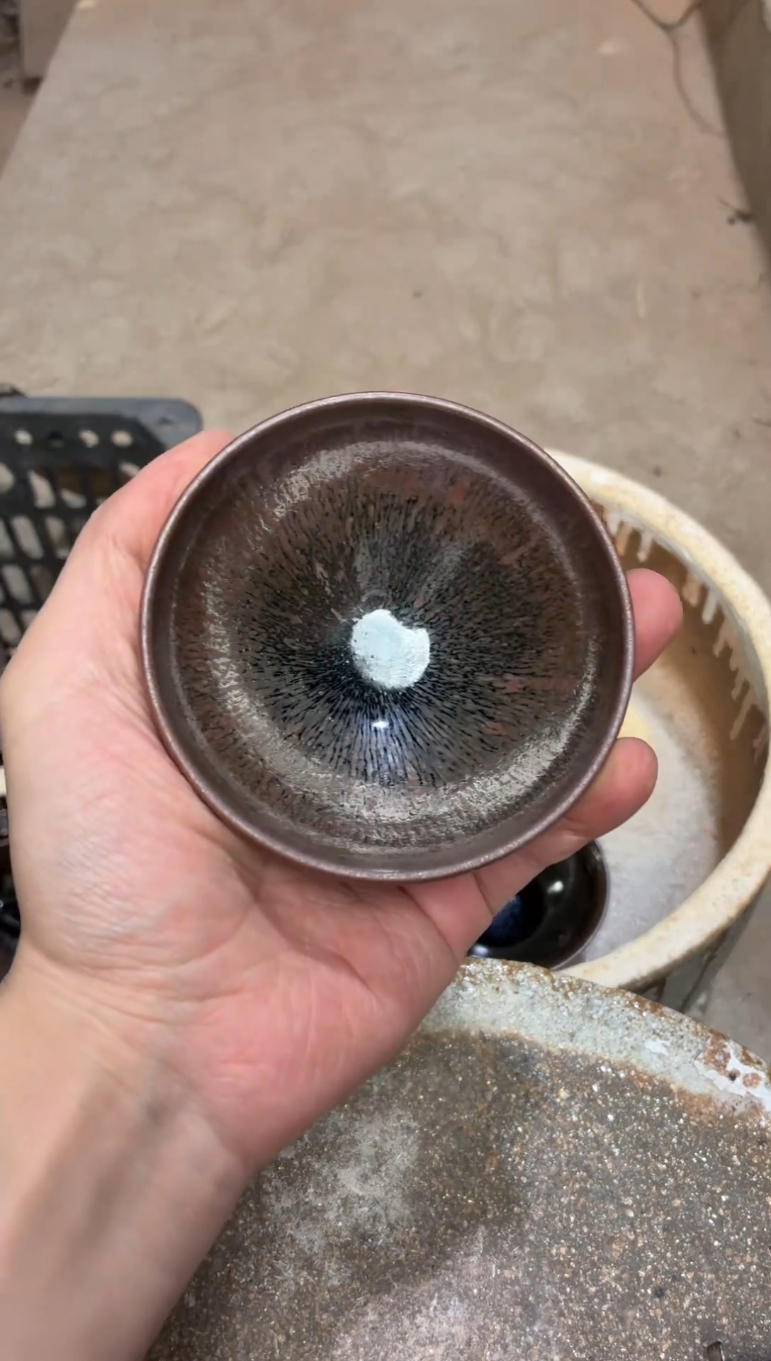 茶盏真柴烧建盏换点柴火